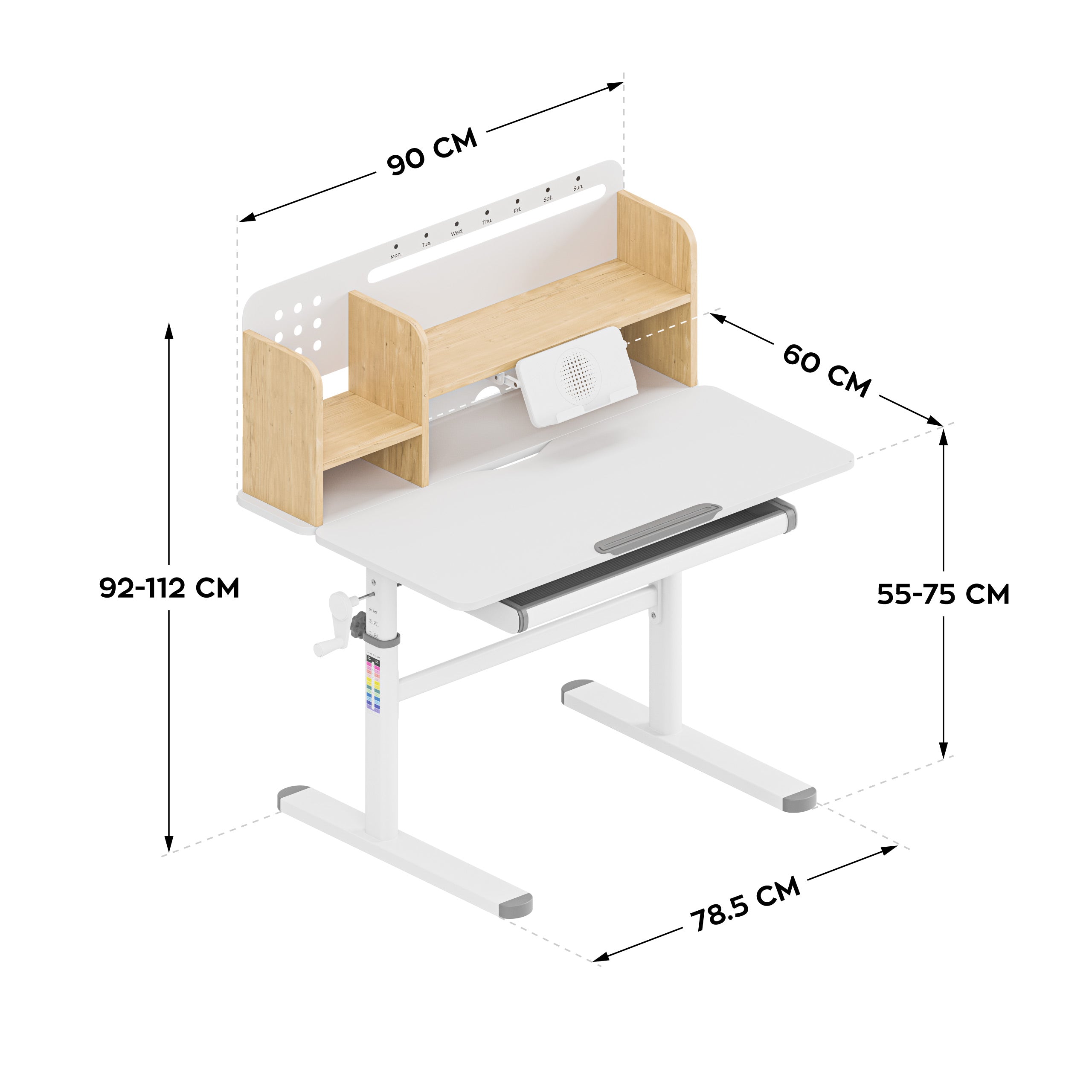 Escritorio ergonómico para niños Mark Adler Study 5.0 Wood de 90 cm