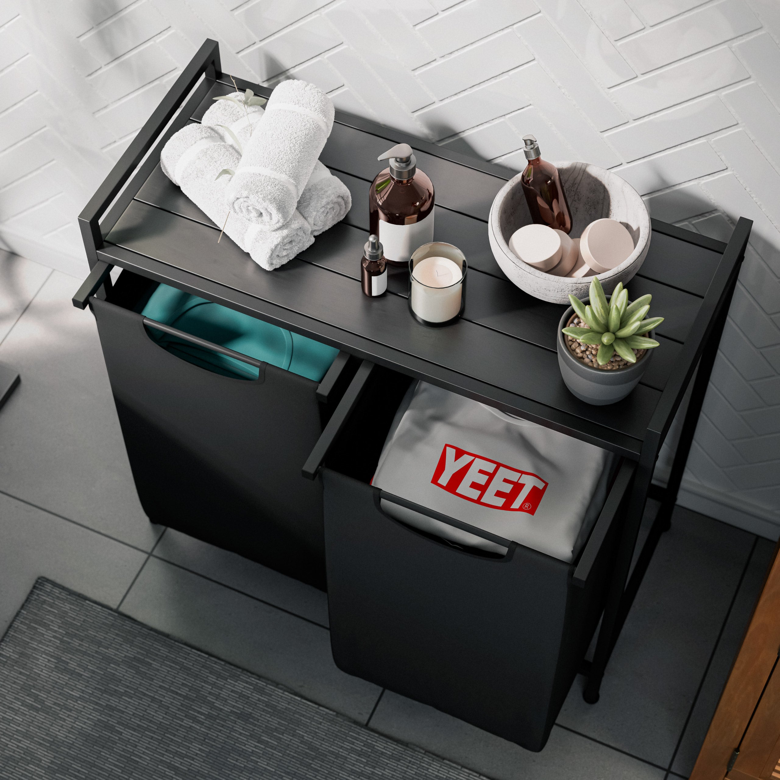 Cesta de la ropa de dos compartimentos Tidy 2.0