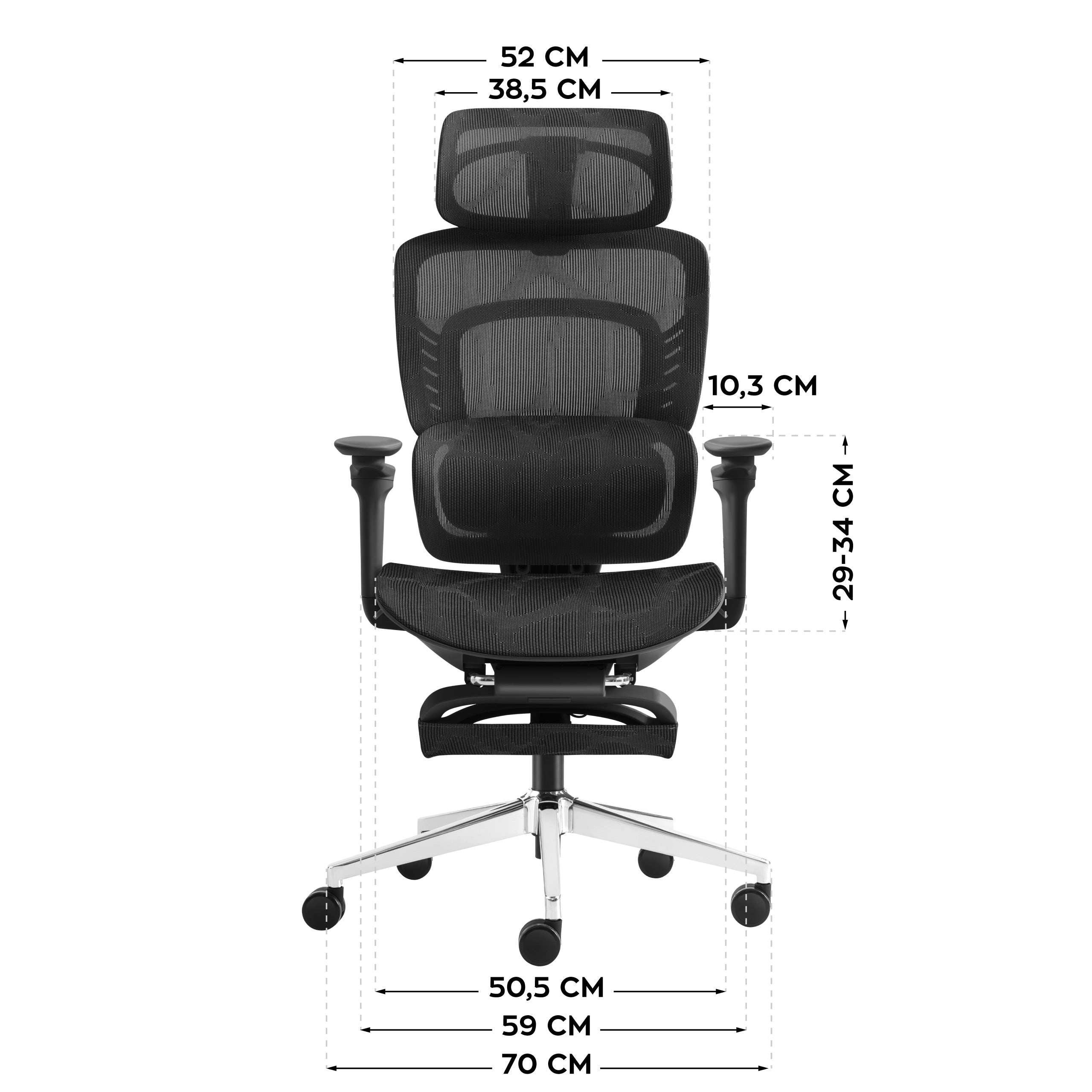 Sillón de oficina con función de masaje Mark Adler Visioner 8.3 Black