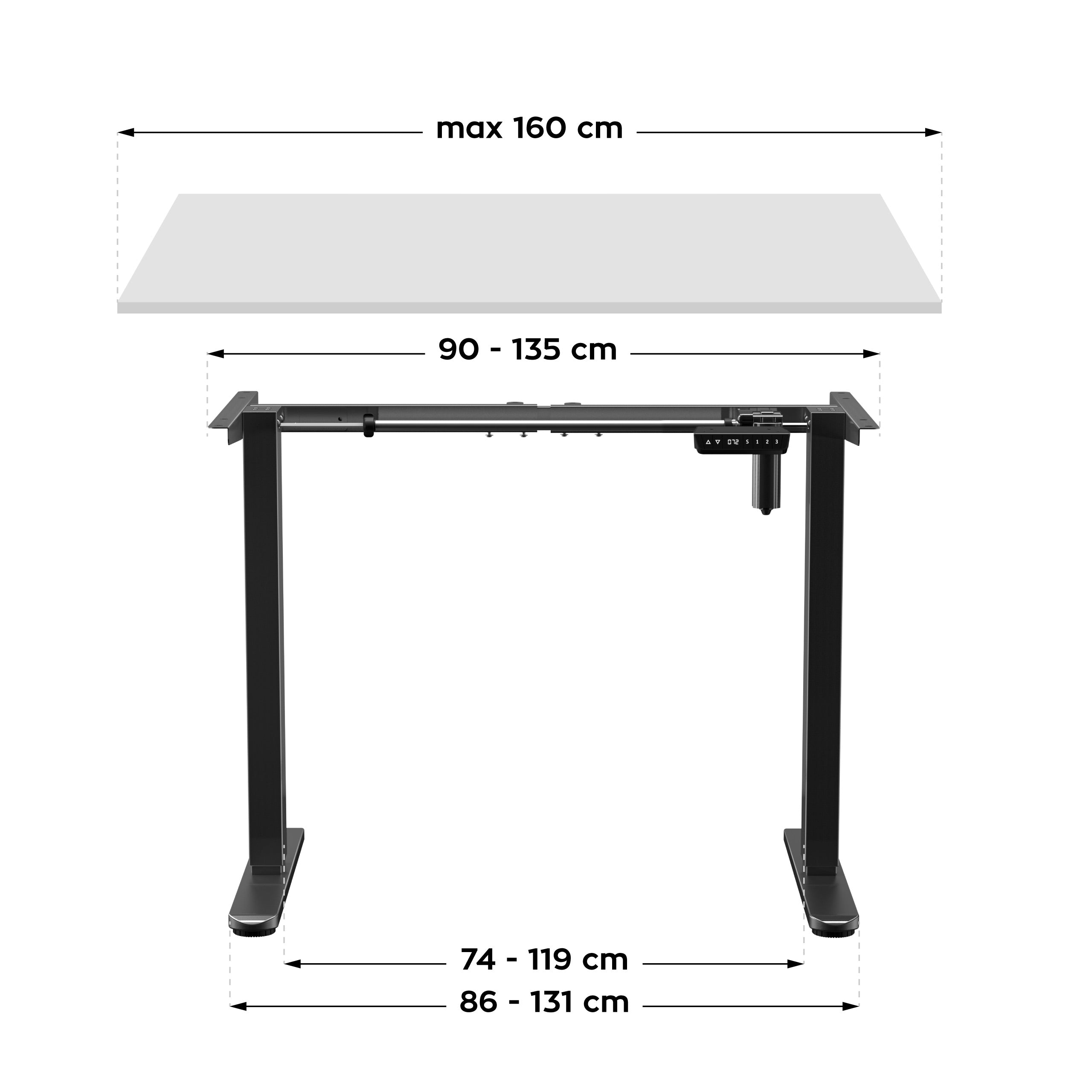 Estructura eléctrica para escritorio MARK ADLER Xeno 4.1 Black