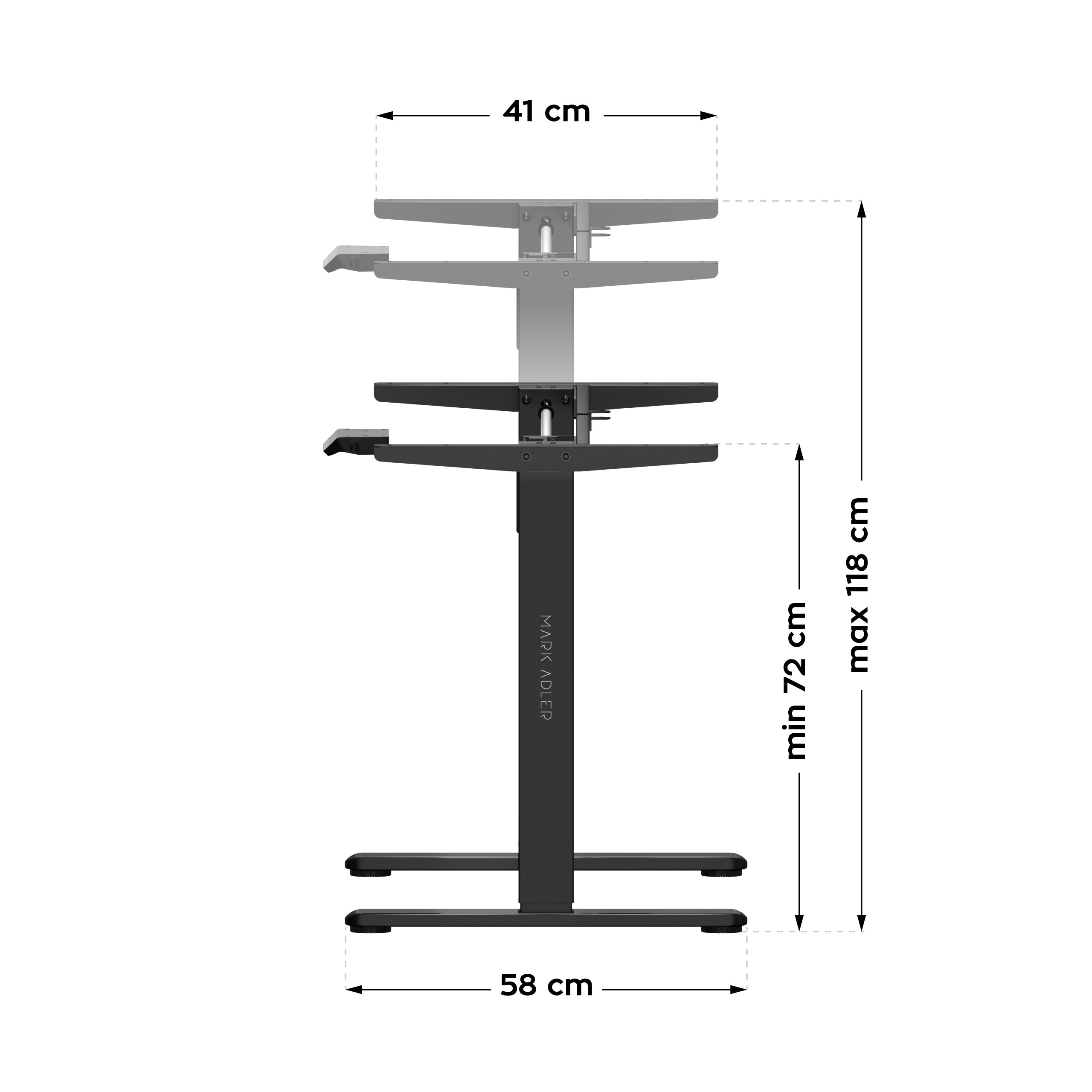 Estructura eléctrica para escritorio MARK ADLER Xeno 4.1 Black