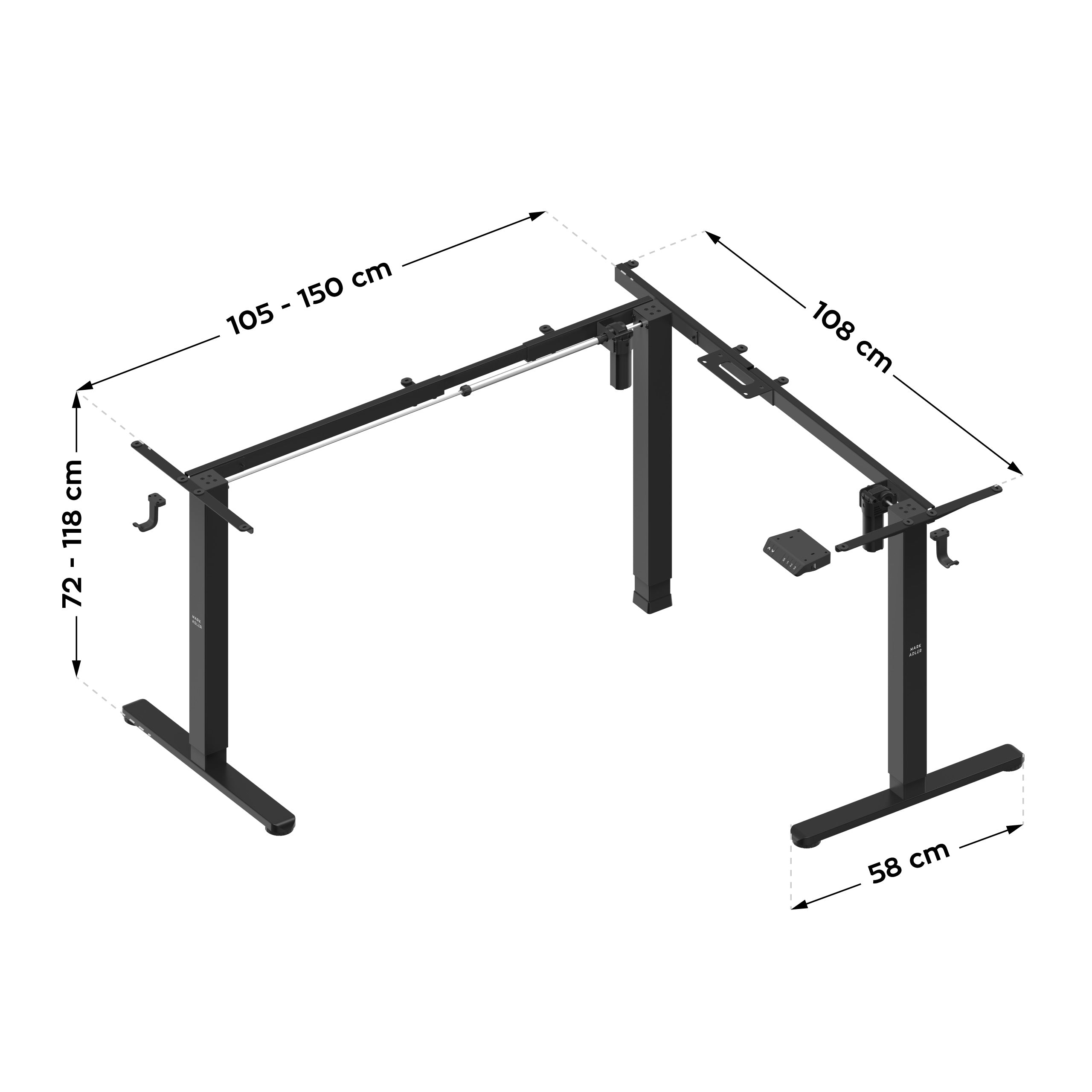Soporte eléctrico de dos motores para escritorio Mark Adler Xeno 7.6